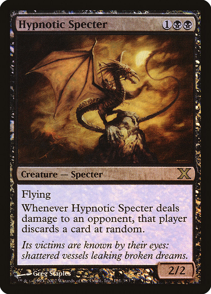 Hypnotic Specter (Premium Foil) [Tenth Edition] | Black Swamp Games