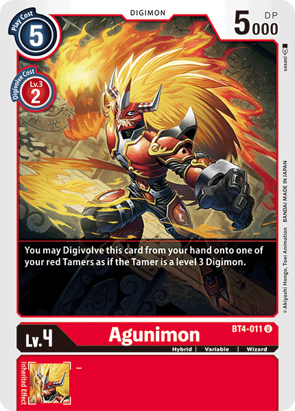 Agunimon [BT4-011] [Great Legend] | Black Swamp Games