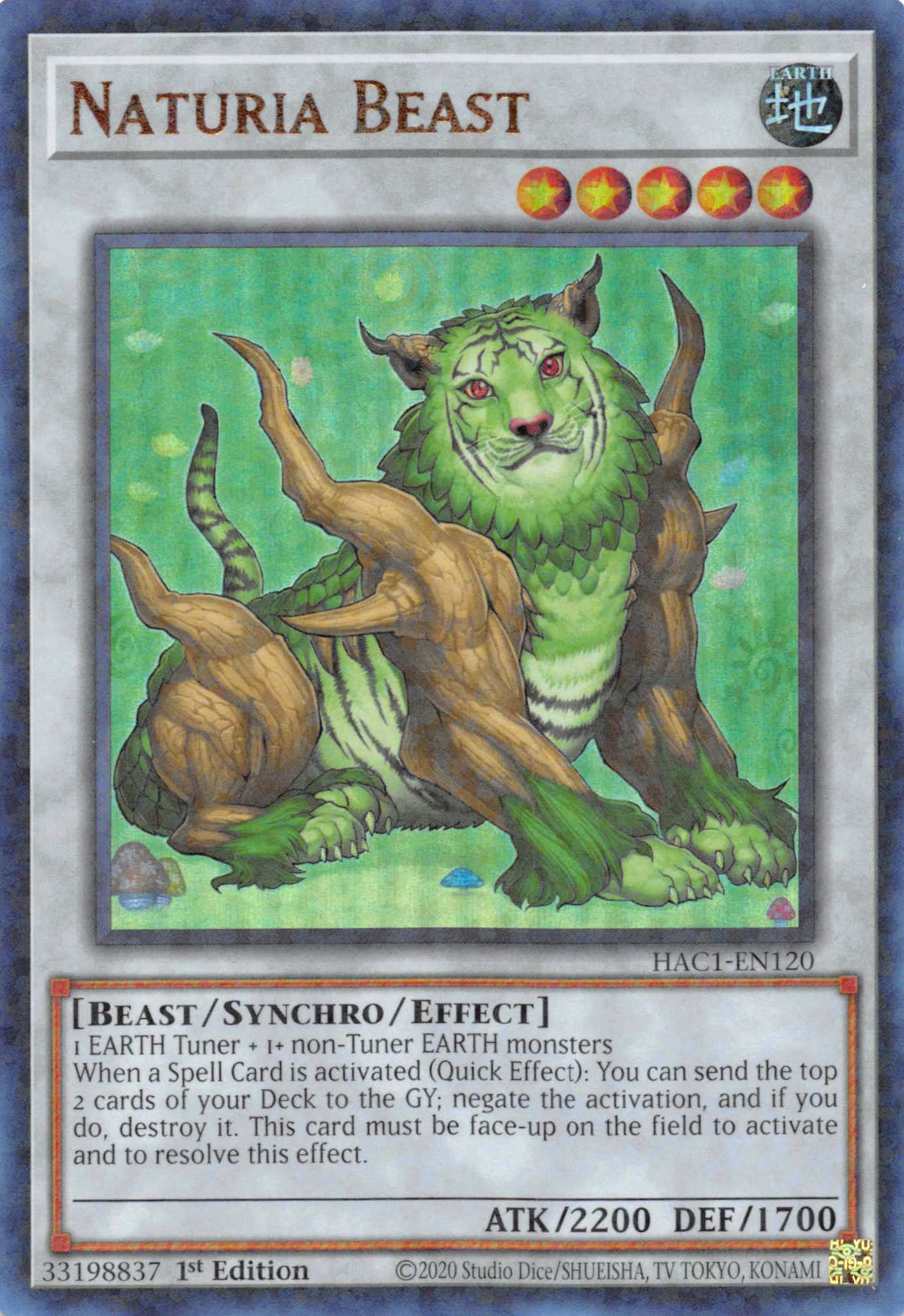 Naturia Beast (Duel Terminal) [HAC1-EN120] Parallel Rare | Black Swamp Games