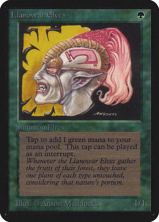 Llanowar Elves [Limited Edition Alpha] | Black Swamp Games