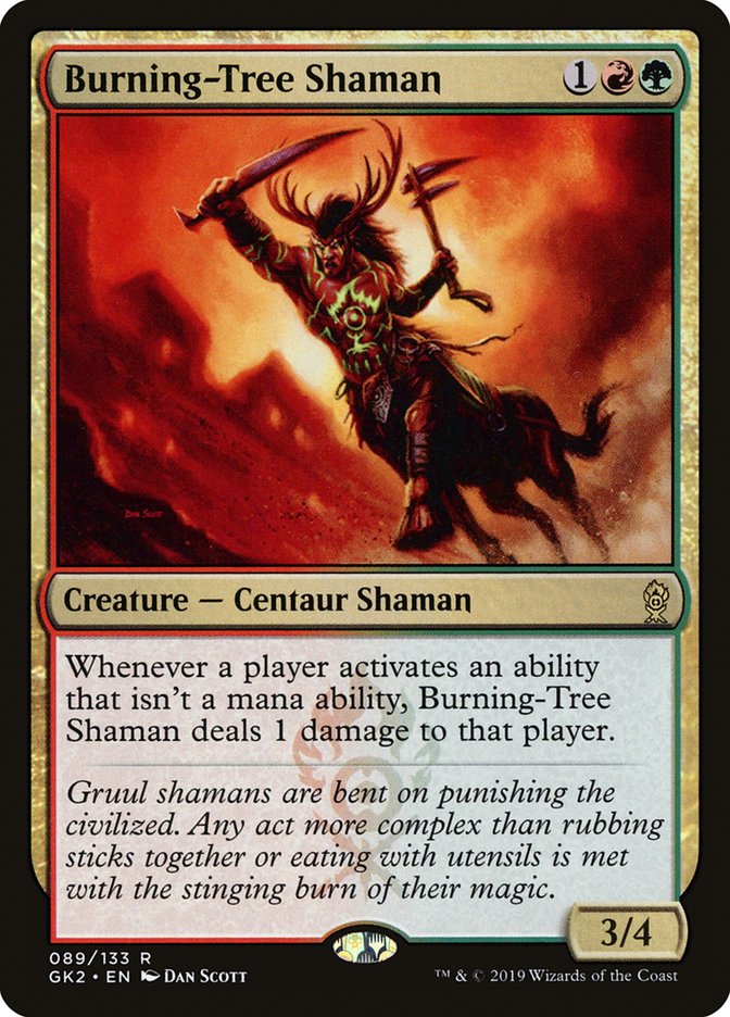 Burning-Tree Shaman [Ravnica Allegiance Guild Kit] | Black Swamp Games