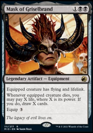 Mask of Griselbrand (Promo Pack) [Innistrad: Midnight Hunt Promos] | Black Swamp Games