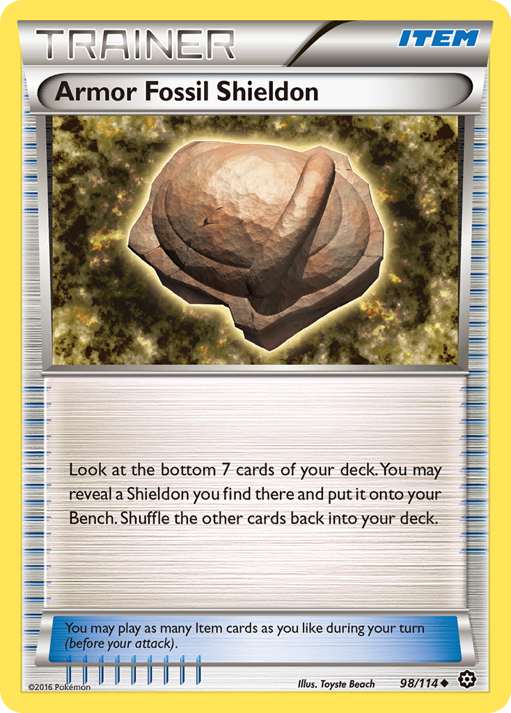 Armor Fossil Shieldon (98/114) [XY: Steam Siege] | Black Swamp Games