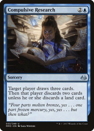 Compulsive Research [Modern Masters 2017] | Black Swamp Games