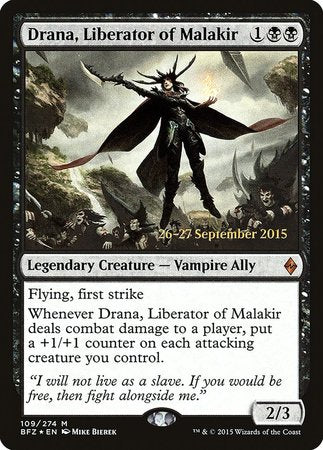 Drana, Liberator of Malakir [Battle for Zendikar Promos] | Black Swamp Games