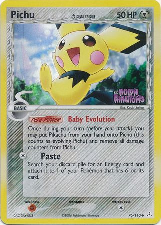 Pichu (76/110) (Delta Species) (Stamped) [EX: Holon Phantoms] | Black Swamp Games