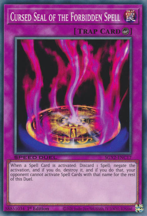 Cursed Seal of the Forbidden Spell [SGX2-ENC17] Common | Black Swamp Games