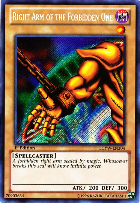 Right Arm of the Forbidden One [LCYW-EN304] Secret Rare | Black Swamp Games