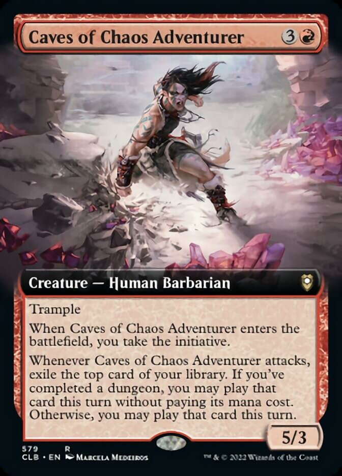 Caves of Chaos Adventurer (Extended Art) [Commander Legends: Battle for Baldur's Gate] | Black Swamp Games