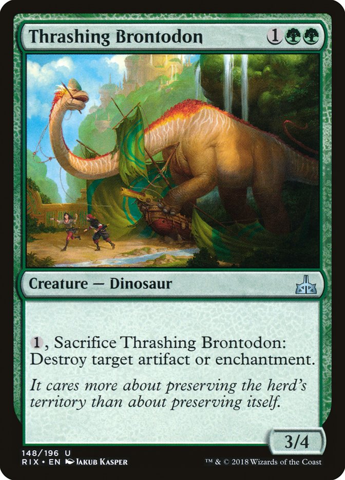 Thrashing Brontodon [Rivals of Ixalan] | Black Swamp Games