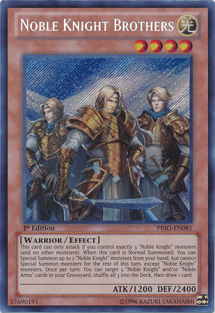 Noble Knight Brothers [PRIO-EN081] Secret Rare | Black Swamp Games