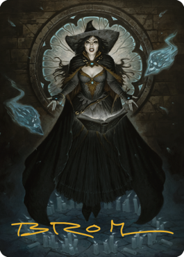 Tasha, the Witch Queen Art Card (76) (Gold-Stamped Signature) [Commander Legends: Battle for Baldur's Gate Art Series] | Black Swamp Games