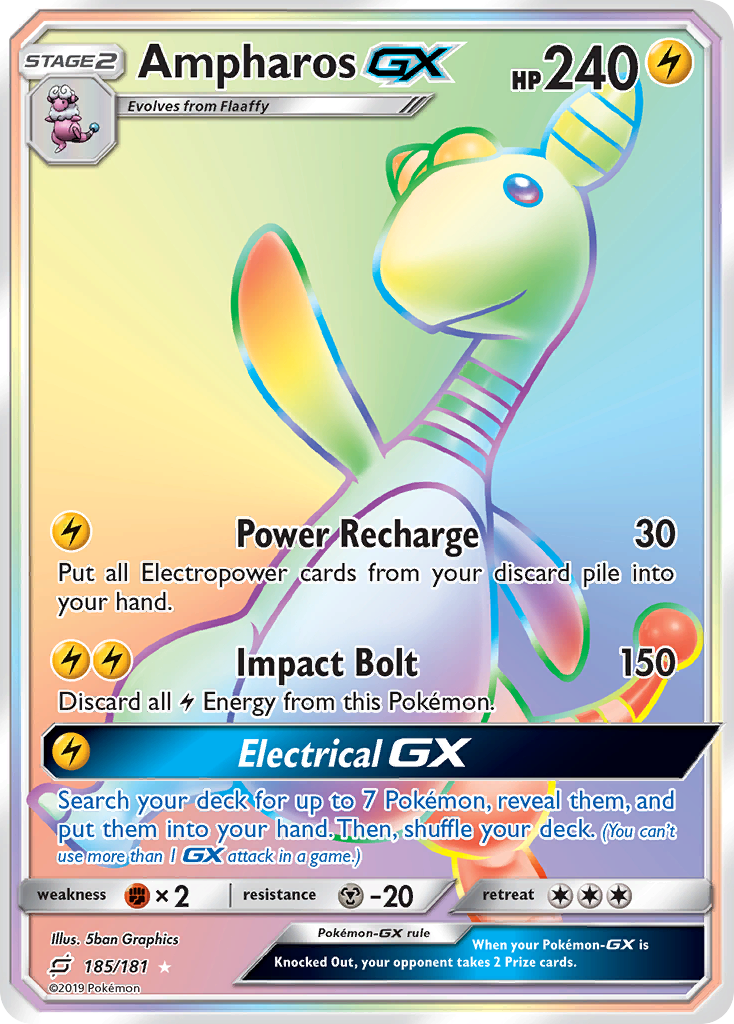 Ampharos GX (185/181) [Sun & Moon: Team Up] | Black Swamp Games