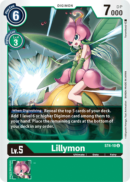 Lillymon [ST4-10] [Starter Deck: Giga Green] | Black Swamp Games