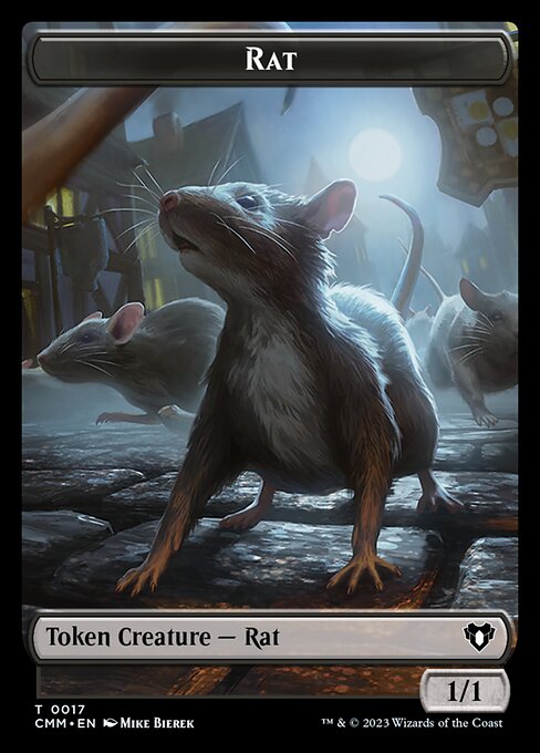 City's Blessing // Rat Double-Sided Token [Commander Masters Tokens] | Black Swamp Games