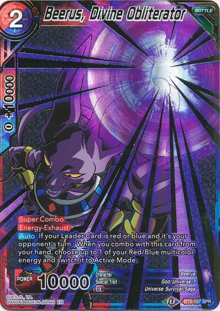 Beerus, Divine Obliterator (SPR) [BT9-107] | Black Swamp Games