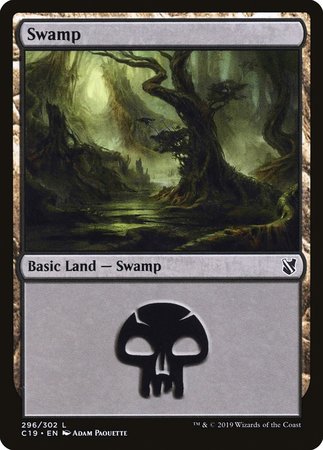 Swamp (296) [Commander 2019] | Black Swamp Games