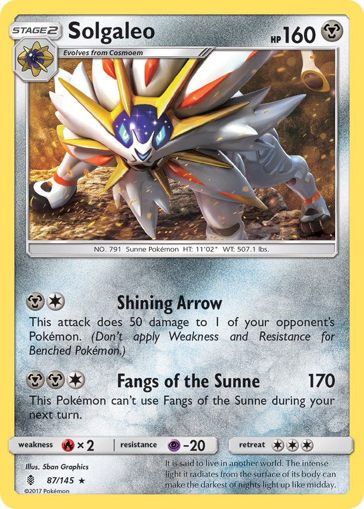 Solgaleo (87/145) (Theme Deck Exclusive) [Sun & Moon: Guardians Rising] | Black Swamp Games