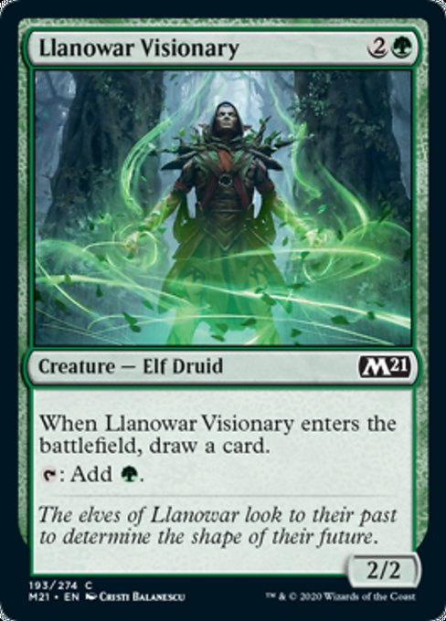 Llanowar Visionary [Core Set 2021] | Black Swamp Games