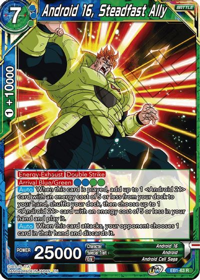 Android 16, Steadfast Ally (EB1-63) [Battle Evolution Booster] | Black Swamp Games