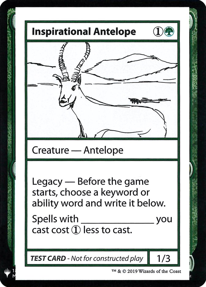 Inspirational Antelope [Mystery Booster Playtest Cards] | Black Swamp Games