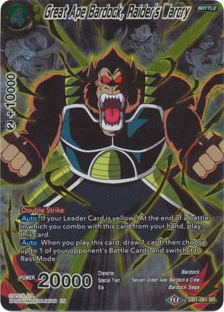 Great Ape Bardock, Raider's Warcry (Alternate Art) [DB1-061] | Black Swamp Games