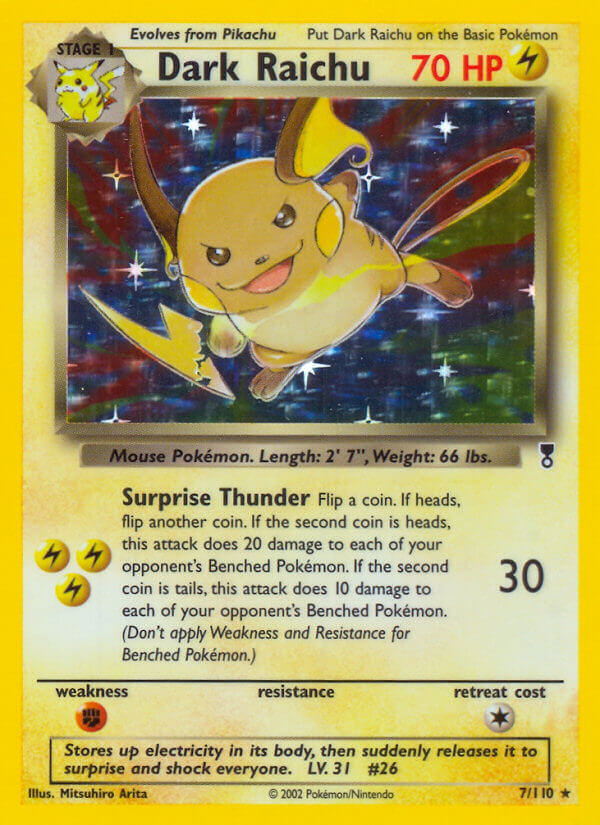 Dark Raichu (7/110) (WotC) (Theme Deck Exclusive) [Legendary Collection] | Black Swamp Games