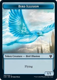 Bird Illusion // Beast (011) Double-sided Token [Commander 2020 Tokens] | Black Swamp Games