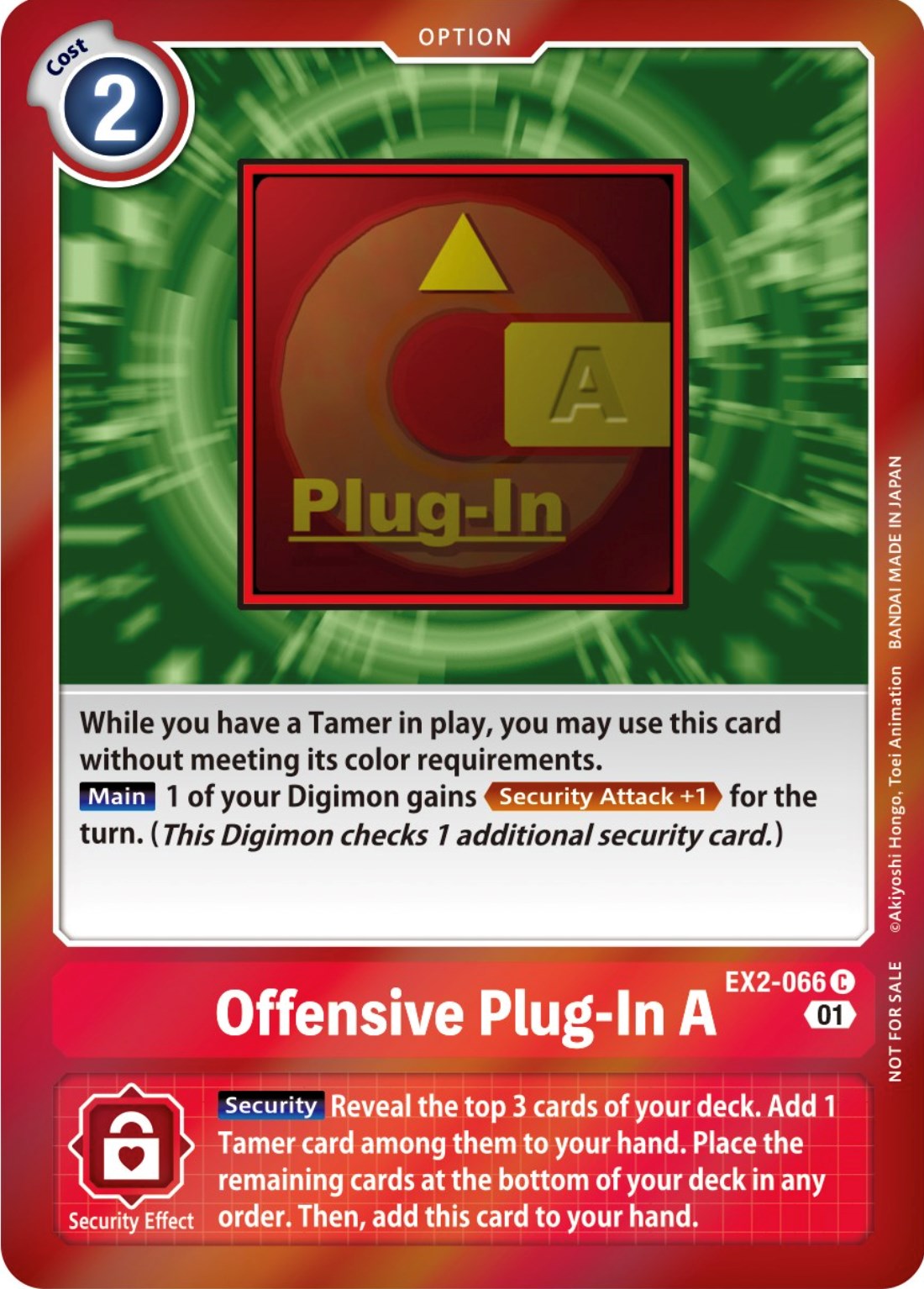 Offensive Plug-In A [EX2-066] (Event Pack 4) [Digital Hazard Promos] | Black Swamp Games