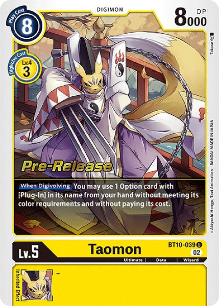 Taomon [BT10-039] [Xros Encounter Pre-Release Cards] | Black Swamp Games