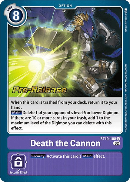 Death the Cannon [BT10-108] [Xros Encounter Pre-Release Cards] | Black Swamp Games