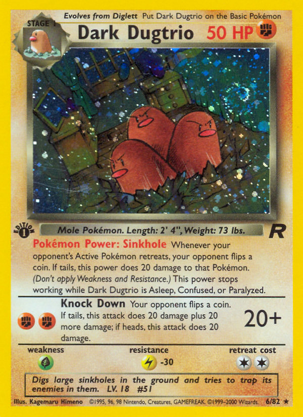 Dark Dugtrio (6/82) [Team Rocket 1st Edition] | Black Swamp Games