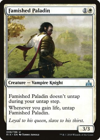 Famished Paladin [Rivals of Ixalan] | Black Swamp Games