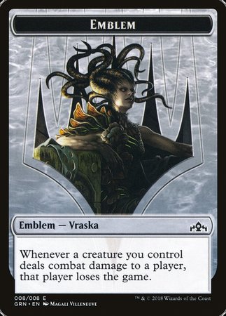 Emblem - Vraska, Golgari Queen [Guilds of Ravnica Tokens] | Black Swamp Games