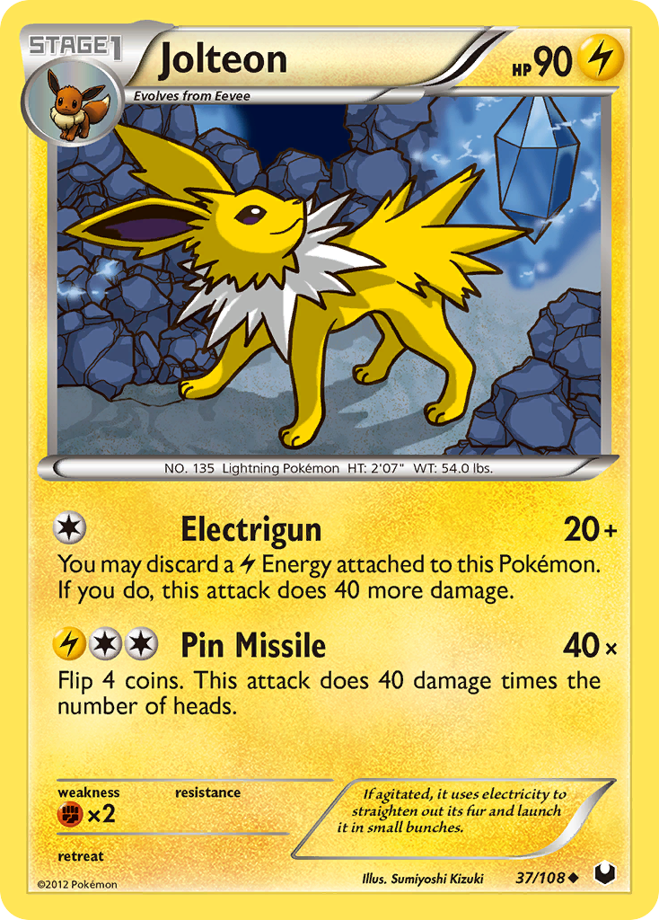 Jolteon (37/108) [Black & White: Dark Explorers] | Black Swamp Games