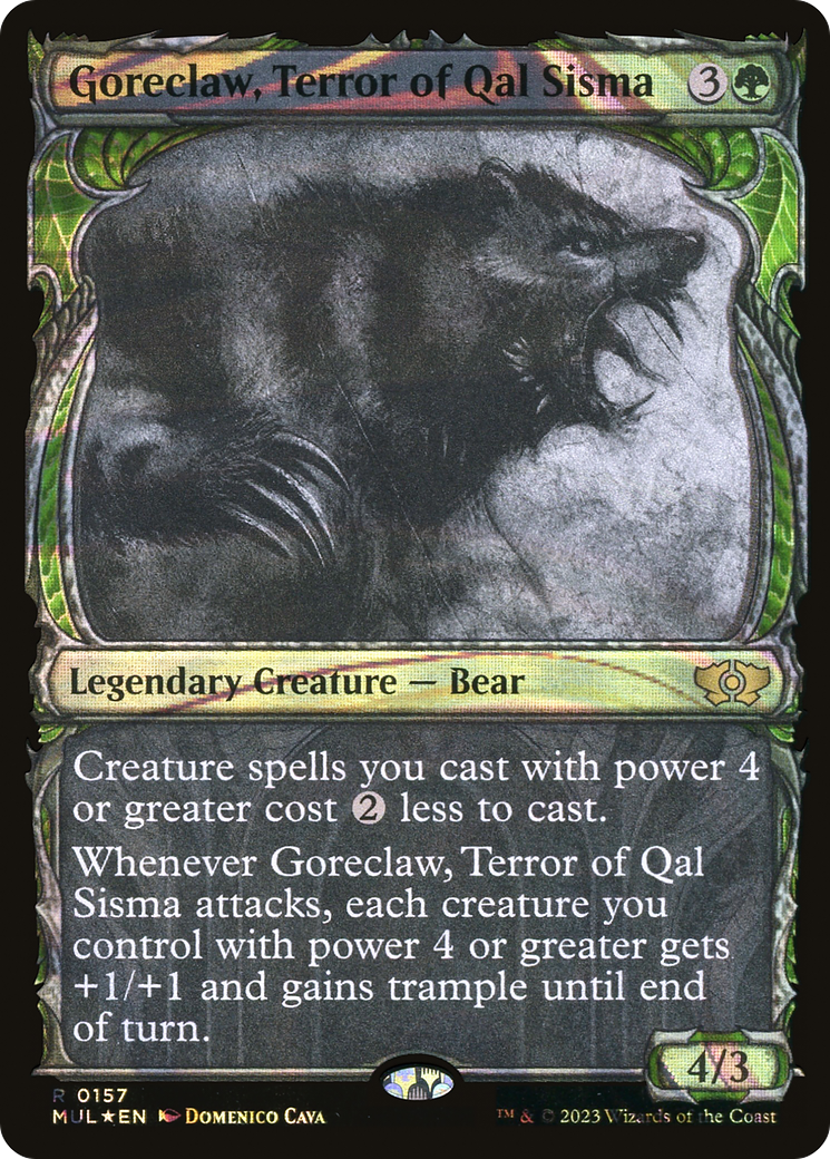 Goreclaw, Terror of Qal Sisma (Halo Foil) [Multiverse Legends] | Black Swamp Games