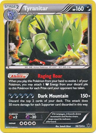 Tyranitar (56/124) (Cosmos Holo) [XY: Fates Collide] | Black Swamp Games