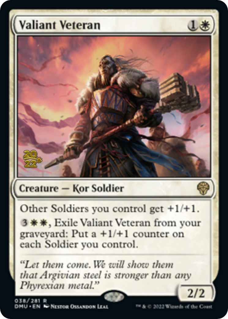 Valiant Veteran [Dominaria United Prerelease Promos] | Black Swamp Games