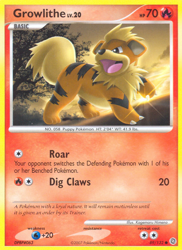 Growlithe (89/132) [Diamond & Pearl: Secret Wonders] | Black Swamp Games