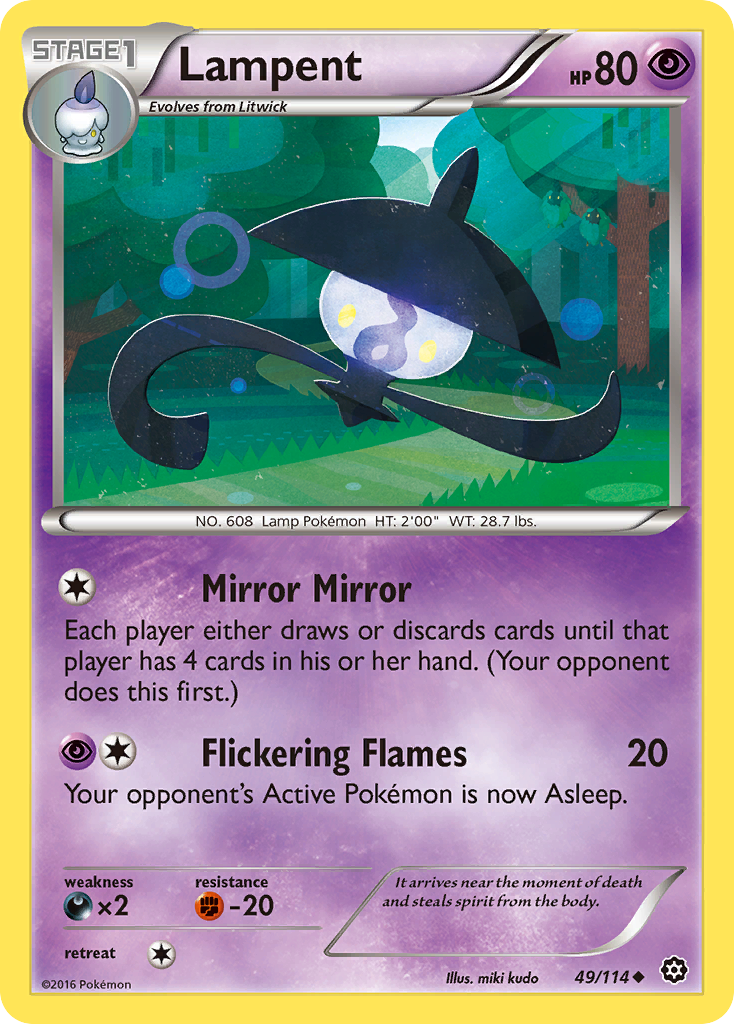 Lampent (49/114) [XY: Steam Siege] | Black Swamp Games