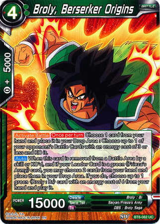 Broly, Berserker Origins [BT6-062] | Black Swamp Games