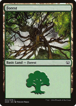 Forest (34) [Duel Decks: Nissa vs. Ob Nixilis] | Black Swamp Games