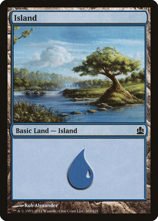 Island (303) [Commander 2011] | Black Swamp Games