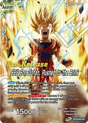 Son Gohan // SS2 Son Gohan, Pushed to the Brink (BT13-031) [Supreme Rivalry Prerelease Promos] | Black Swamp Games