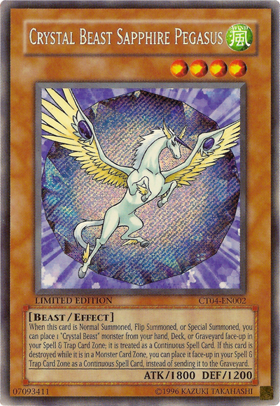 Crystal Beast Sapphire Pegasus [CT04-EN002] Secret Rare | Black Swamp Games