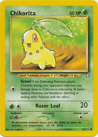 Chikorita (54/111) [Neo Genesis Unlimited] | Black Swamp Games