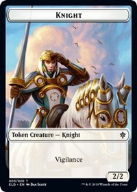 Knight // Food (16) Double-sided Token [Throne of Eldraine Tokens] | Black Swamp Games