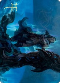 Cosima, God of the Voyage Art Card (Gold-Stamped Signature) [Kaldheim: Art Series] | Black Swamp Games