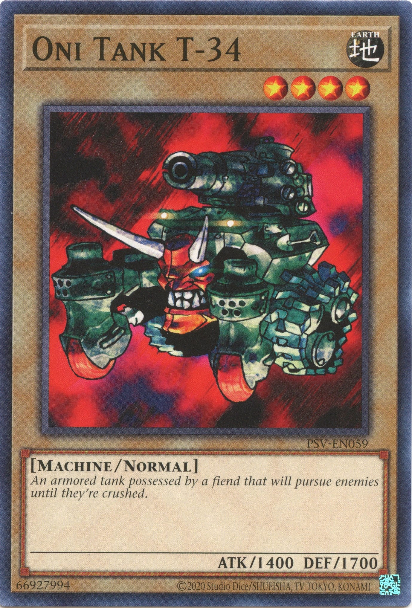 Oni Tank T-34 (25th Anniversary) [PSV-EN059] Common | Black Swamp Games
