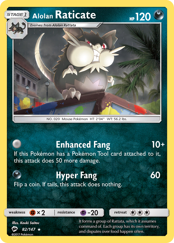 Alolan Raticate (82/147) [Sun & Moon: Burning Shadows] | Black Swamp Games